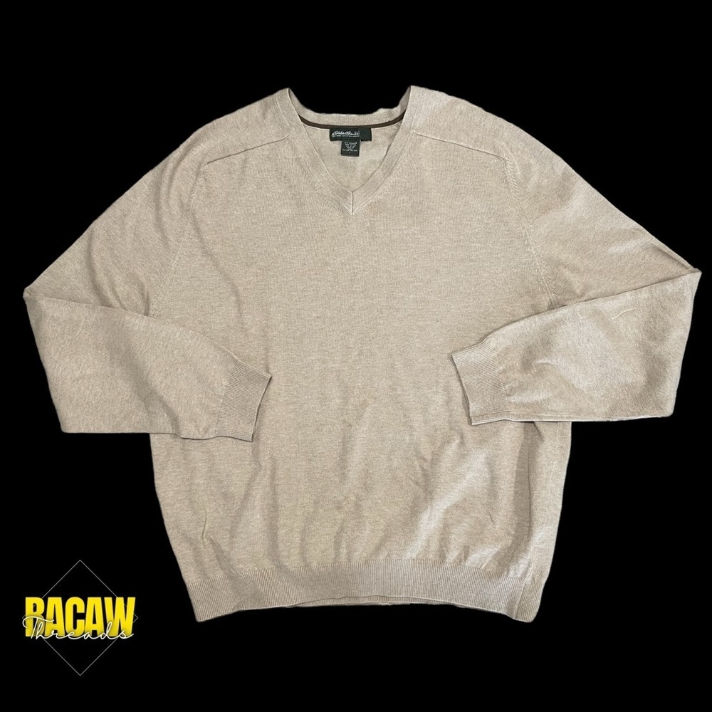 Eddie Bauer Men's Cotton V-Neck Pullover Sweater